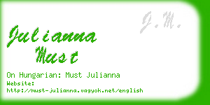 julianna must business card